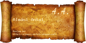 Almási Antal névjegykártya