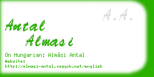 antal almasi business card